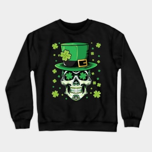 Sugar Skull Saint Patrick's Day Crewneck Sweatshirt